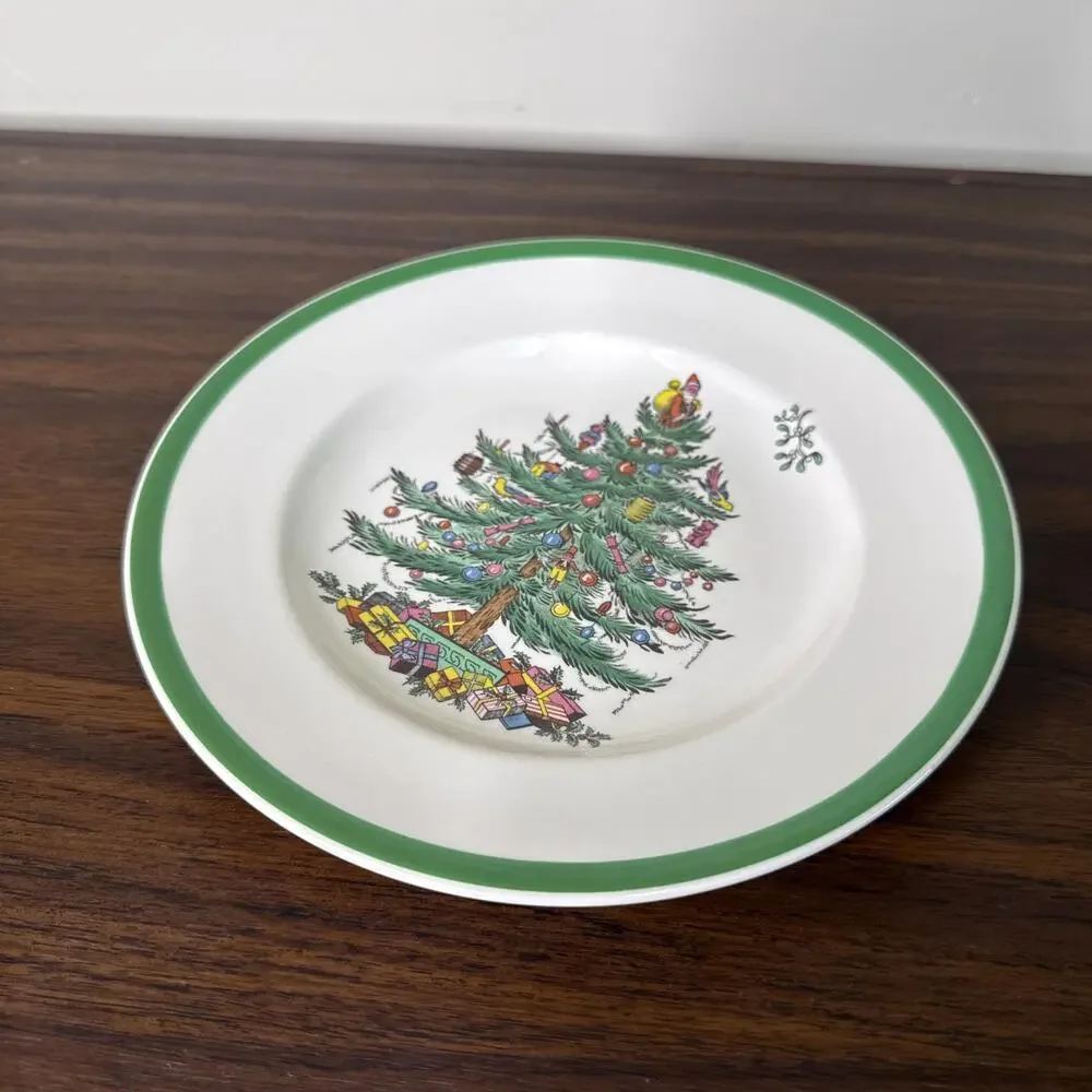 Vintage Spode Christmas Tree Dinner Plate Porcelain Made in England